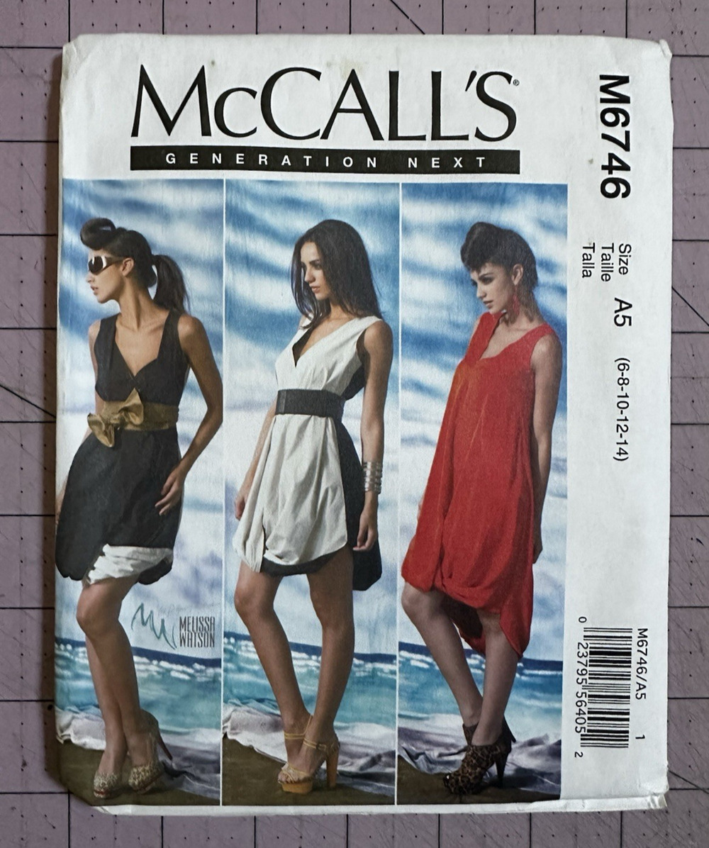 UNCUT McCall's Misses' Dress Pattern M6746 Size 6-14